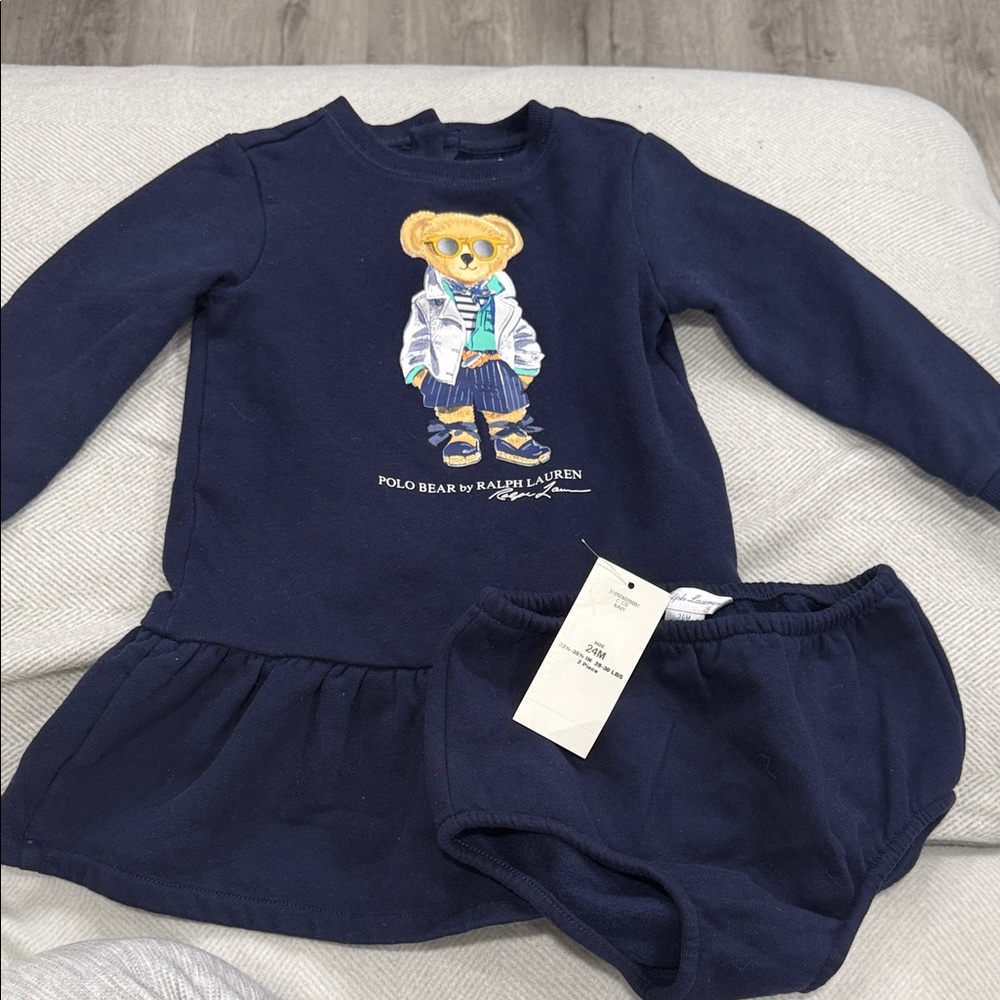 Polo Ralph Lauren polo bear sweater dress and bottoms